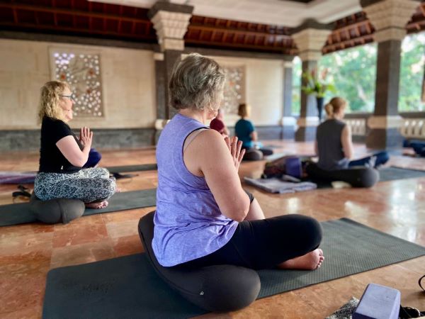 Morning yoga class on Bali Yoga Retreats